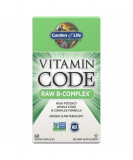 Vitamín B-Komplex - RAW Vitamin Code - 60 kapslí - Garden of Life