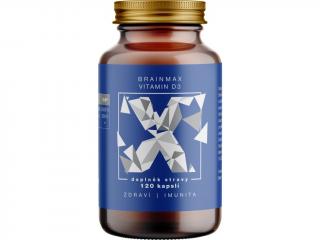 Vitamin D3, 5000 IU, 120 rostlinných kapslí BrainMax - EXP 10/2022
