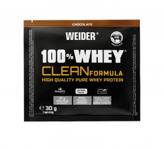 Weider 100% Whey Clean Formula 30 g, syrovátkový koncentrát špičkové kvality Varianta: Bílá čokoláda