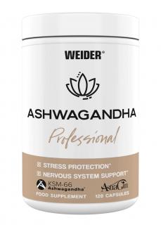 Weider Ashwagandha Profesional 120 cps, extrakt z kořene ašvagandy KSM-66®, AstraGin® Varianta: hořčík a vitamín C