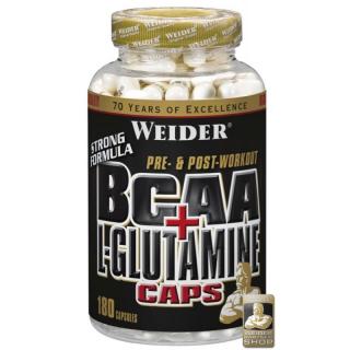 Weider, BCAA + L-Glutamin Varianta: 180 kapslí