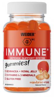 Weider Immune 60 Gummies, želatinové bonbóny obsahující vitamíny a extrakt z echinacey Varianta: Mandarinka - Pomeranč