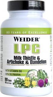 Weider LPC Milk Thistle & Artichoke & Dandelion 90 kapslí, extrakty ze semen ostropestřece Varianta: pampelišky a artyčoku