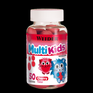 Weider Multi Kids 50 Gummies, želatinové bonbóny s vitamíny pro děti Varianta: Višeň
