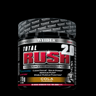 Weider Total Rush 2.0, 375g, stimulační předtréninková směs s vysokým obsahem kofeinu Varianta: Cola
