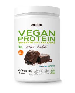 Weider Vegan Protein 750 g, veganský protein z izolátu hrachové bílkoviny a koncentrátu rýžové bílkoviny Varianta: Brownie Chocolate