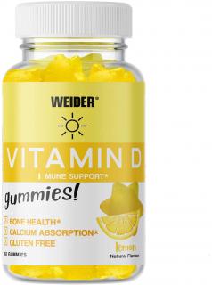 Weider Vitamin D 50 gummies, želatinové bonbóny obsahující vitamín D Varianta: Citron