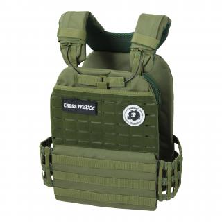 Zátěžová vesta Crossmaxx Tactical vest - zelená Hmotnost: 2 x 4 kg