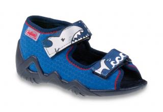 Befado domácí obuv modrá žralok Velikost: 23