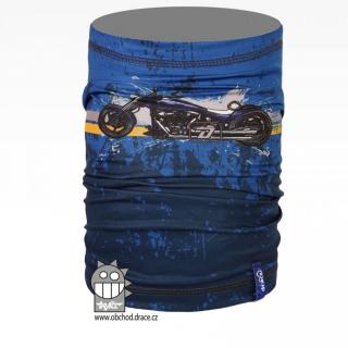 Nákrčník / multifunkční šátek - vzor 40 Harley Barva: Modrá, Velikost čepice: S