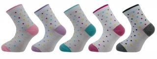 Novia ponožky dívčí puntík 1545 Barva: Šedá, Velikost ponožky: 30-32