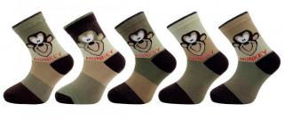 Novia ponožky Monkey 1554 vel. 27-29 Barva: Hnědá, Velikost ponožky: 27-29