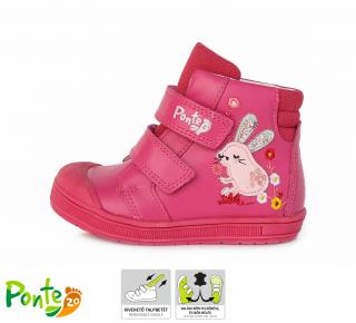 PONTE 20 celoroční kožená obuv Dark pink rabbit Velikost: 22