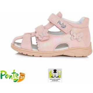 PONTE 20 dívčí kožené sandálky Pink Velikost: 23