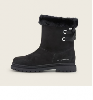 Tom Tailor zimní kozačky s TEX mebránou Black 4270450014 Velikost: 40