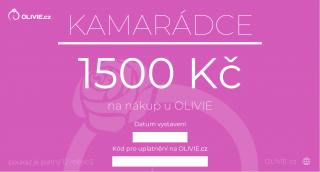 OLIVIE Elektronický dárkový poukaz KAMARÁDCE hodnota: 1500 Kč