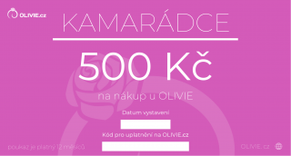 OLIVIE Elektronický dárkový poukaz KAMARÁDCE hodnota: 500 Kč