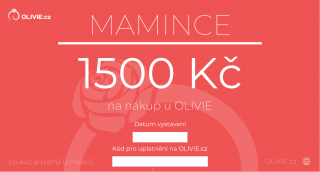 OLIVIE Elektronický dárkový poukaz MAMINCE hodnota: 1500 Kč