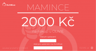 OLIVIE Elektronický dárkový poukaz MAMINCE hodnota: 2000 Kč