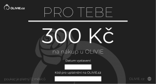 OLIVIE Elektronický dárkový poukaz PRO TEBE hodnota: 300 Kč