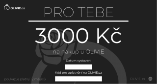 OLIVIE Elektronický dárkový poukaz PRO TEBE hodnota: 3000 Kč