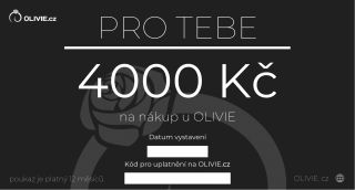 OLIVIE Elektronický dárkový poukaz PRO TEBE hodnota: 4000 Kč