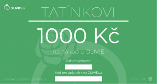 OLIVIE Elektronický dárkový poukaz TATÍNKOVI hodnota: 1000 Kč