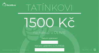 OLIVIE Elektronický dárkový poukaz TATÍNKOVI hodnota: 1500 Kč