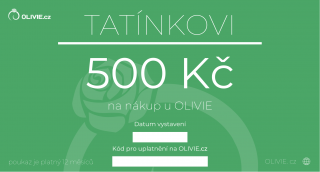 OLIVIE Elektronický dárkový poukaz TATÍNKOVI hodnota: 500 Kč