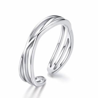 OLIVIE Nastavitelný stříbrný prsten 4712