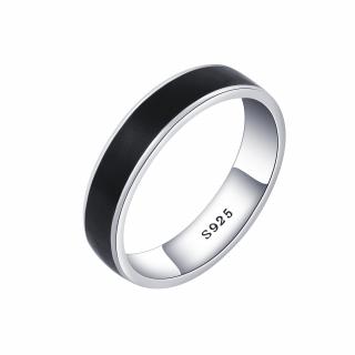 OLIVIE Pánský stříbrný prsten ENAMEL 7454 Velikost prstenů: 10 (EU: 62-64)