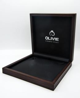 OLIVIE Prémiová dřevěná krabička na řetěz / náhrdelník 7447