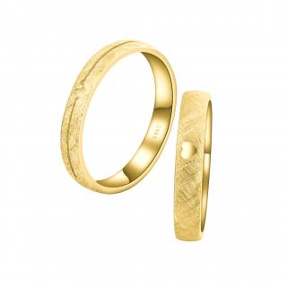 OLIVIE Snubní stříbrný prsten PULSE GOLD 7480 Velikost prstenů: 10 (EU: 62-64), Pohlaví: Dámské