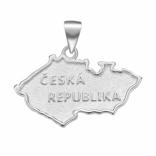 OLIVIE Stříbrná mapa ČESKÁ REPUBLIKA 6096