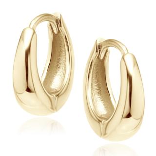 OLIVIE Stříbrné 14mm náušnice GOLD 8556