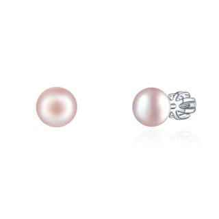 OLIVIE Stříbrné 6mm PERLY PINK 7982