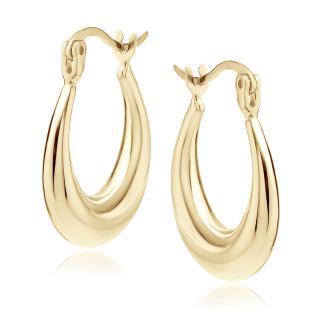 OLIVIE Stříbrné moderní náušnice GOLD 8552