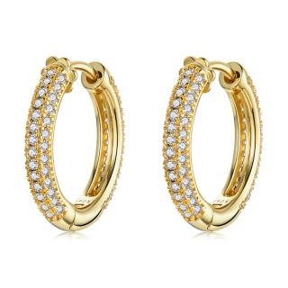 OLIVIE Stříbrné náušnice 1,7cm KRUHY GOLD 5790