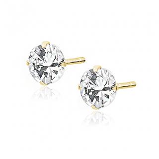 OLIVIE Stříbrné náušnice 5mm GOLD 7550