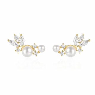 OLIVIE Stříbrné náušnice ARIEL GOLD 8686