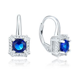 OLIVIE Stříbrné náušnice BLUE 4855