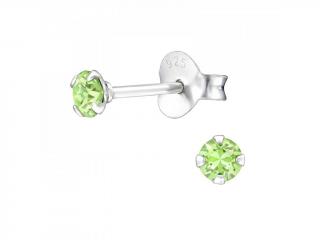 OLIVIE Stříbrné náušnice Swarovski GREEN 4918