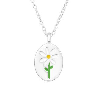 OLIVIE Stříbrný květinový náhrdelník 7397