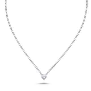 OLIVIE Stříbrný luxusní náhrdelník SRDCE 7240
