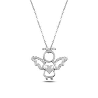 OLIVIE Stříbrný náhrdelník ANDĚL 3693