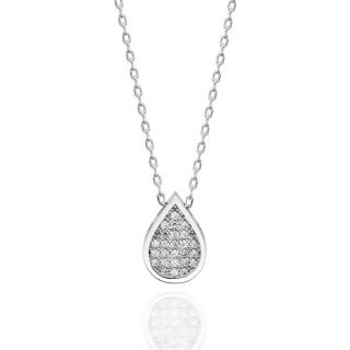 OLIVIE Stříbrný náhrdelník KAPKA se Swarovski krystaly 2328