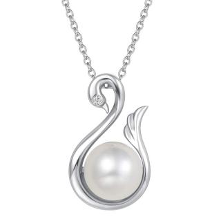 OLIVIE Stříbrný náhrdelník LABUTÍ PERLA 5597