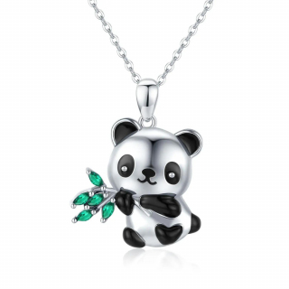 OLIVIE Stříbrný náhrdelník PANDA 8479