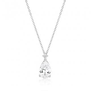 OLIVIE Stříbrný náhrdelník se zirkonem SLZA 2013