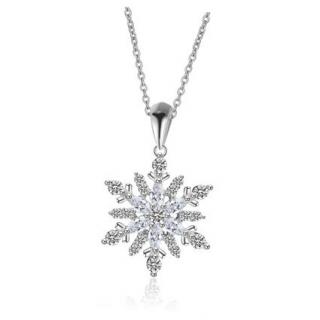 OLIVIE Stříbrný náhrdelník SNĚHOVÁ VLOČKA 4736